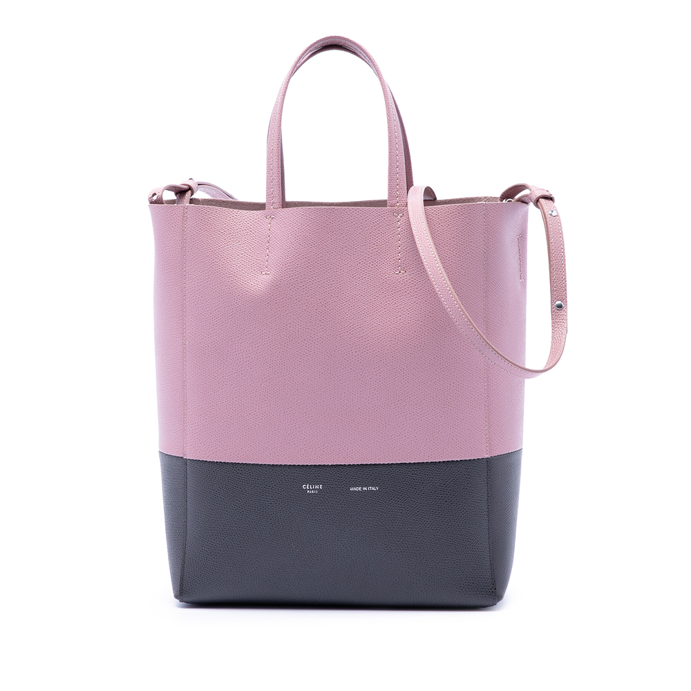Pre-Loved Celine Small Bicolor Grained Calfskin Vertical Cabas Tote
